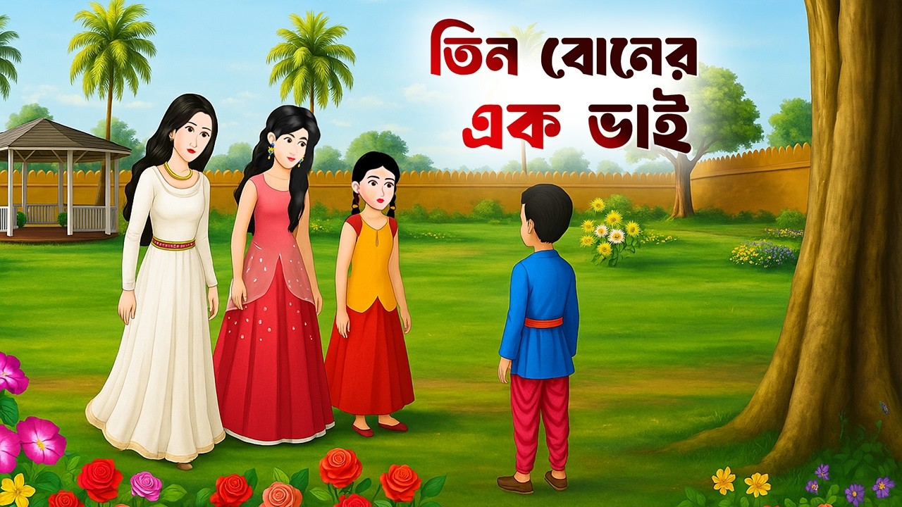 তিন বোনের এক ভাই | Rupkothar Bangla Golpo | Bengali Fairy Tales Cartoon | Golpo Konna