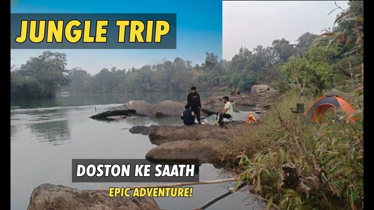 solo jungle camping adventure in river heavy 🏕️✅Camping in extreme deadly cold weather turned🏕️😘
