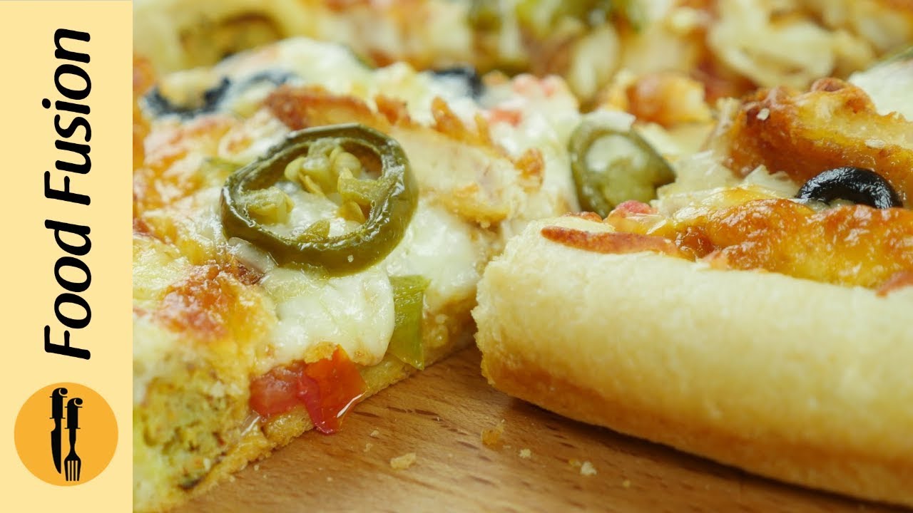 Stuffed Crust Pizza & Pizza Dough Recipe By Food Fusion