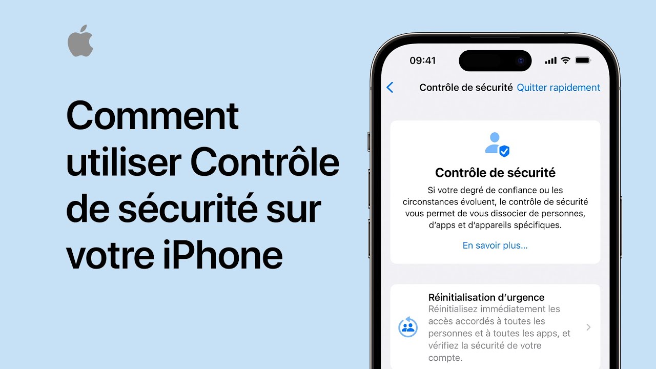 Utiliser Contrôle de sécurité sur votre iPhone | Assistance Apple