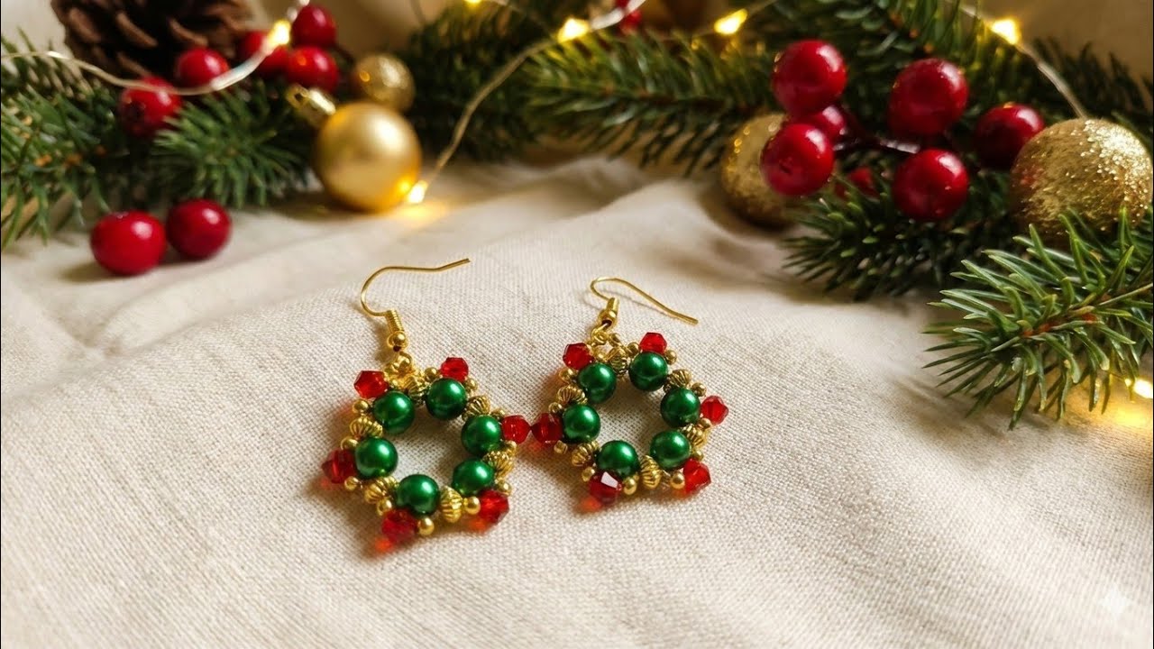 Crystal earrings making /how to make unique earrings at home /handmade jewellery making #earrings 