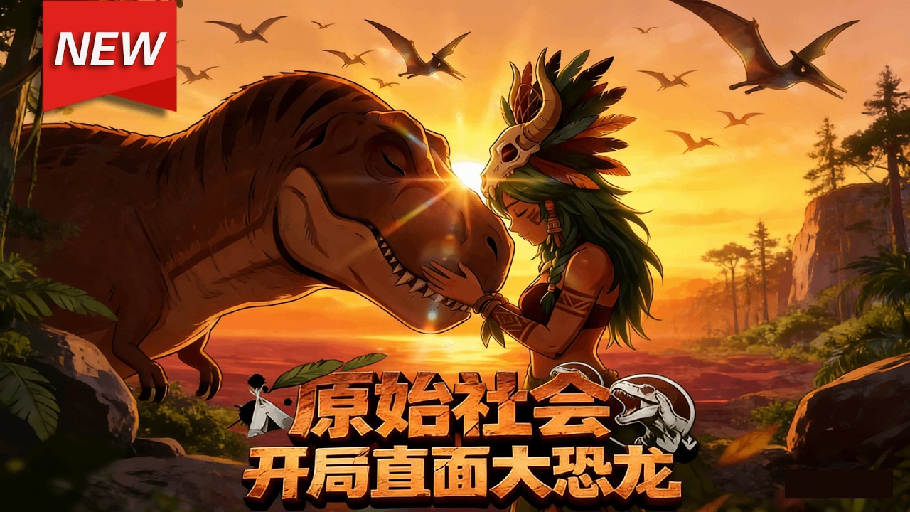MULTISUB📢新番上线《原始社会：开局直面大恐龙》第1~60集丨江辰穿越恐龙活动频繁的原始社会，激活超级合成系统，借助新手手雷营救炎火部落云曦，凭借钻木取火之技艺被尊奉为神明！#漫剧 #破晓动漫社