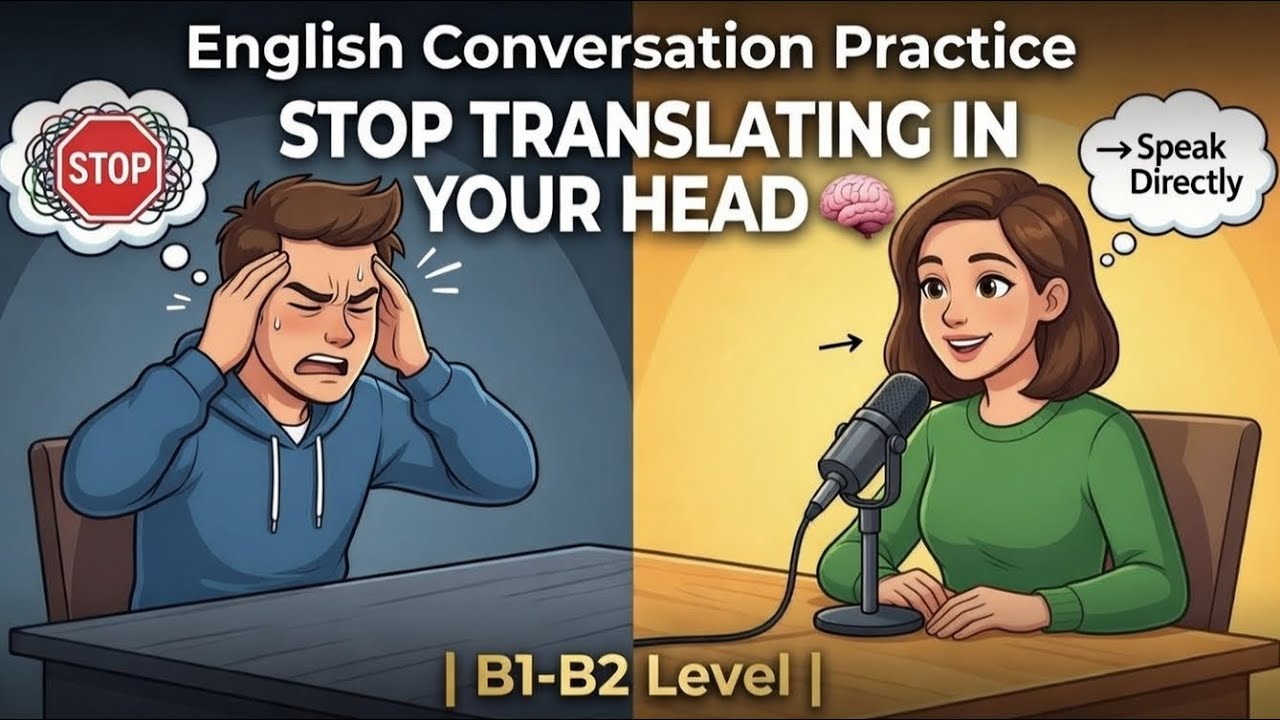 English Conversation Practice | Stop Translating in Your Head 🧠 | B1-B2 Level | SciFluency Podcast