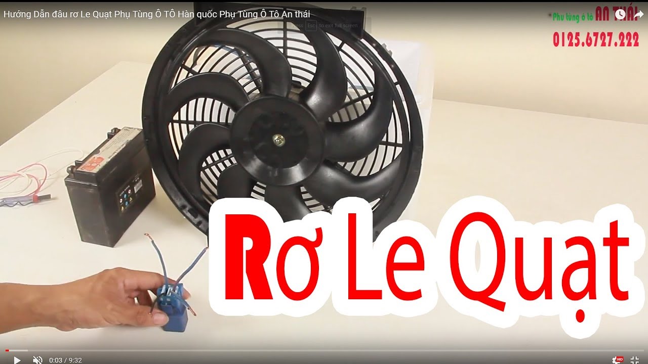 Hướng Dẫn đấu rơ Le Quạt  Phụ Tùng Ô TÔ Hàn quốc Phụ Tùng Ô Tô An thái