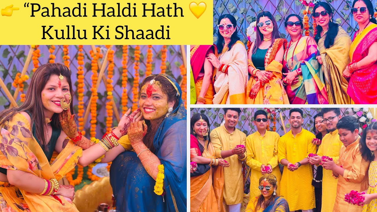 Pahadi haldi hath💛 | Traditional Garhwali Rituals | Haldi Ceremony Vlog