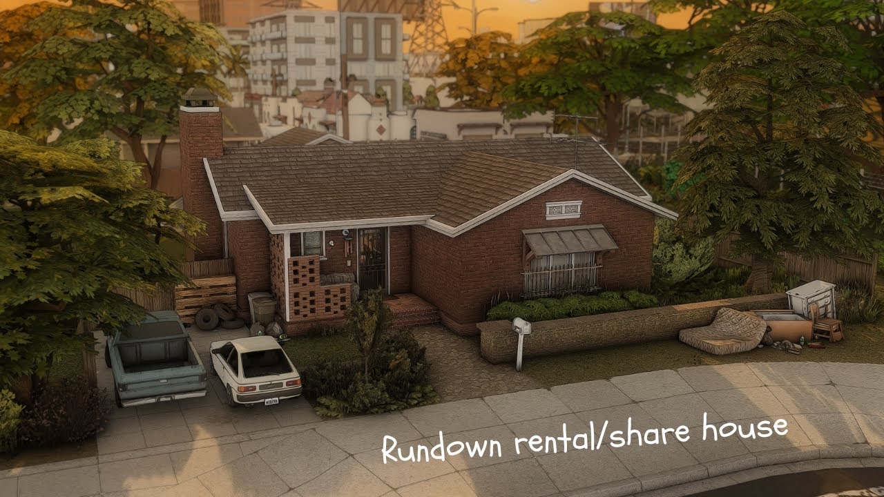 Rundown Rental Home | Sims 4 - Speed Build | CC