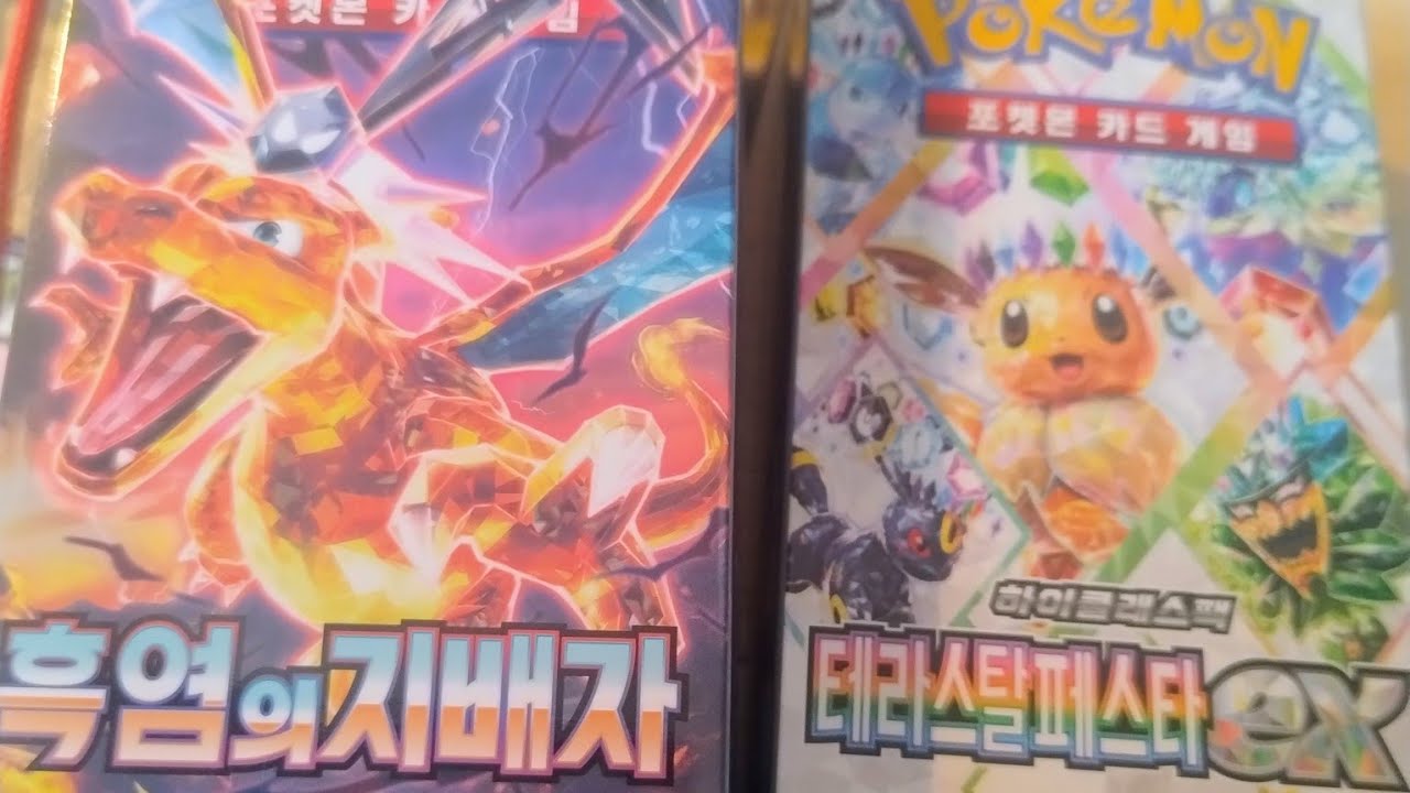 Pokémon Obsidian Flamme & Evoli Display Koreanisch unboxing