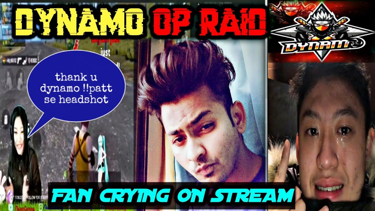DYNAMO LATEST RAID ON RANDOM YOUTUBERS !!FAN CRYING ON STREAM !! INCREASE 5 TO 6K VIEWS! PUBG MOBILE