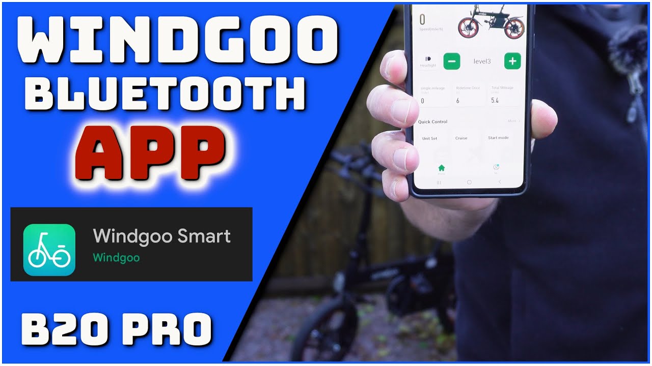 Windgoo Bluetooth App for B20 Pro Electric Folding Bike - Ebike Bluetooth App Review & Demonstration