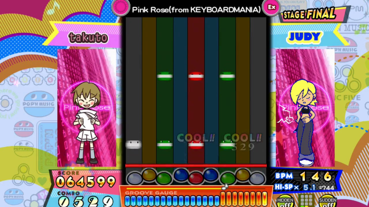 【ポップンミュージック】 ハート/Pink Rose(EX)
