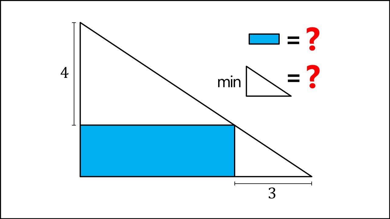 A very tricky interview question: the rectangle in a triangle problem