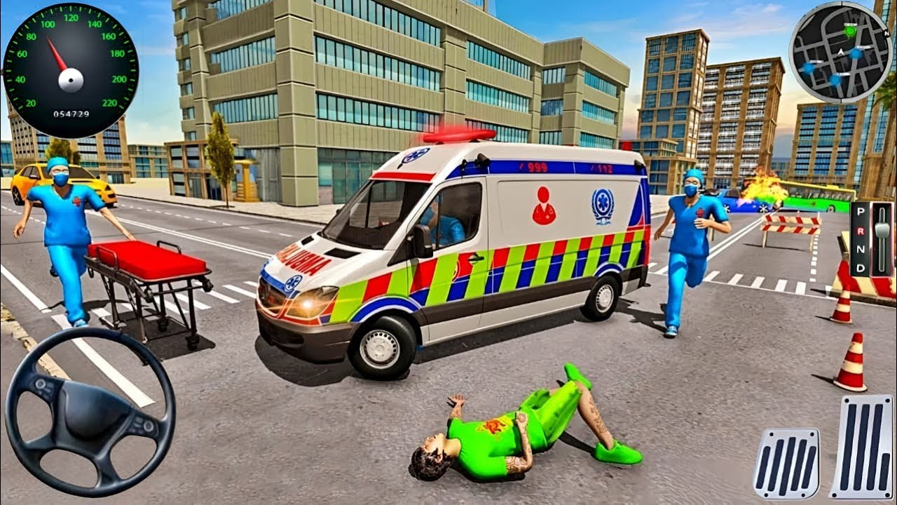Ambulance City Rescue Simulator - 911 US Emergency Ambulance Driving 3D : Android Gameplay