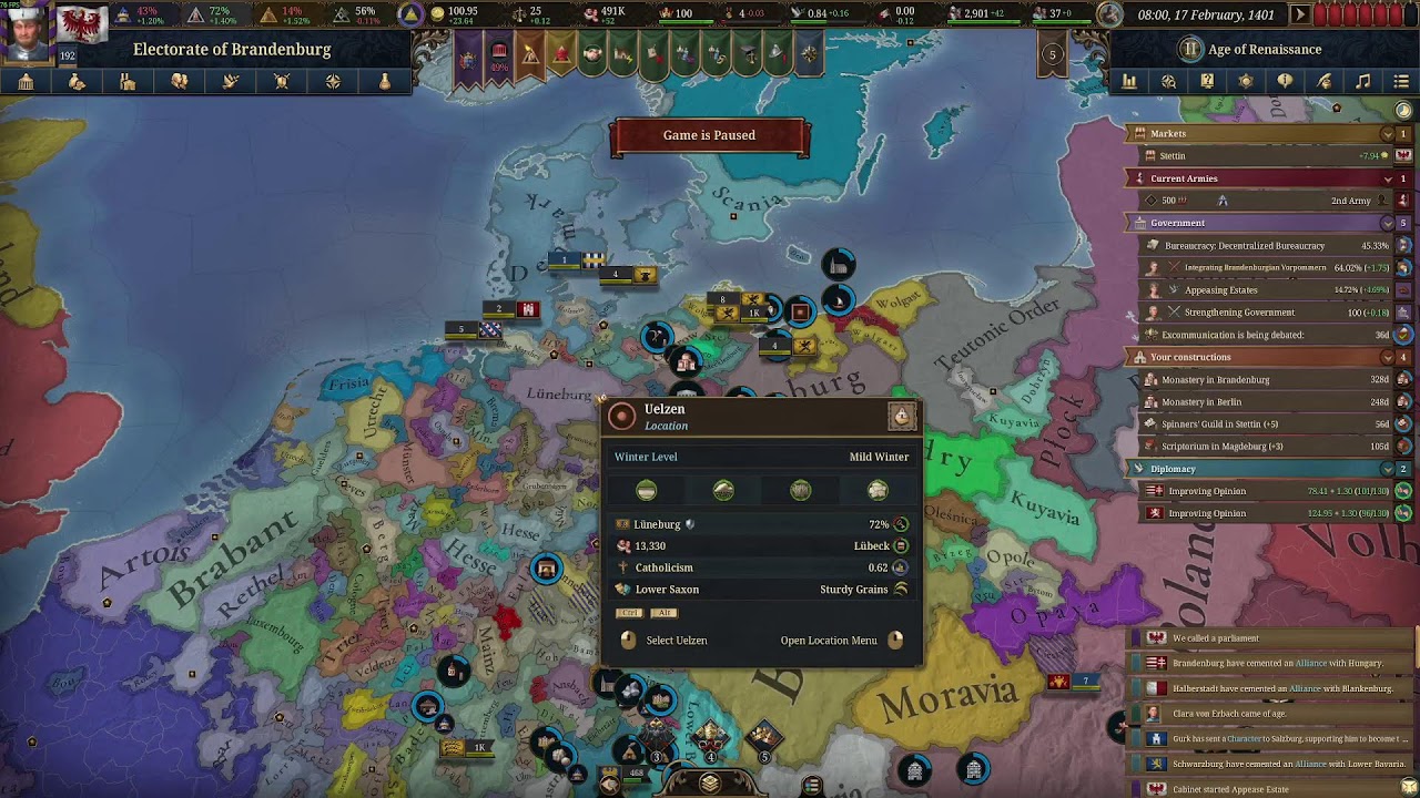 EU5 BRANDENBURG ON VERY HARD AI AND RP PLAYTHROUGH! BIRTHDAY STREAM 1.1.8 PATCH BETA