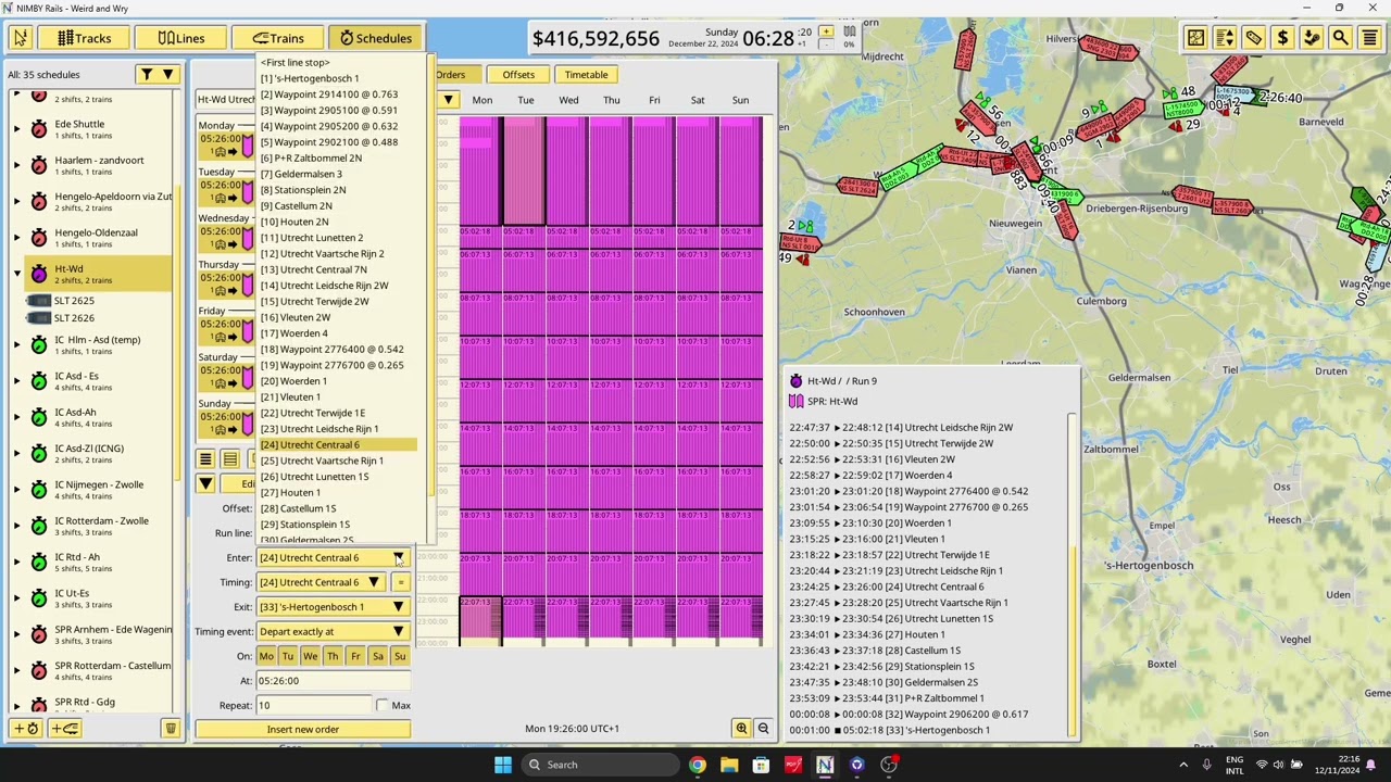 NIMBY Rail schedules tutorial