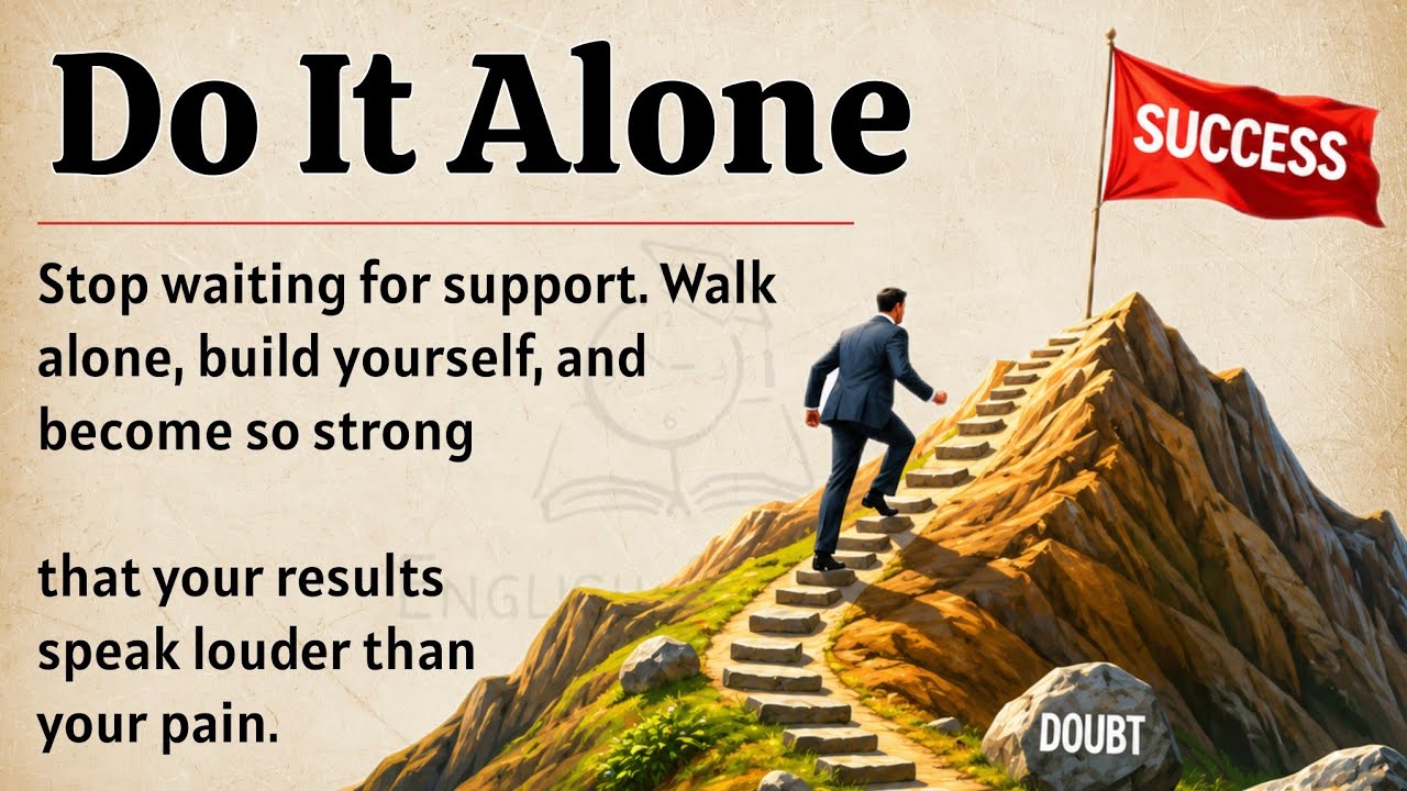 Do It Alone: Stop Waiting For Support | Graded Reader | Learn English Through Motivation 