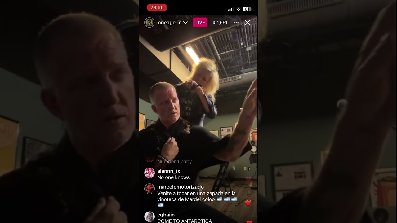 Alison Mossheart gives Josh Homme a buzz cut.