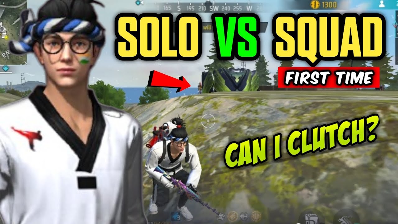 PLAYING SOLO VS SQUAD FIRST TIME | CAN I CLUTCH?
