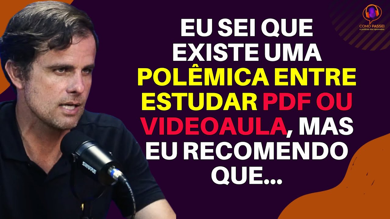 Polêmica de estudar por PDF ou VIDEOAULA para concursos públicos