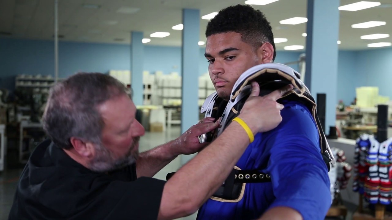 Fitting Douglas Football Shoulder Pads