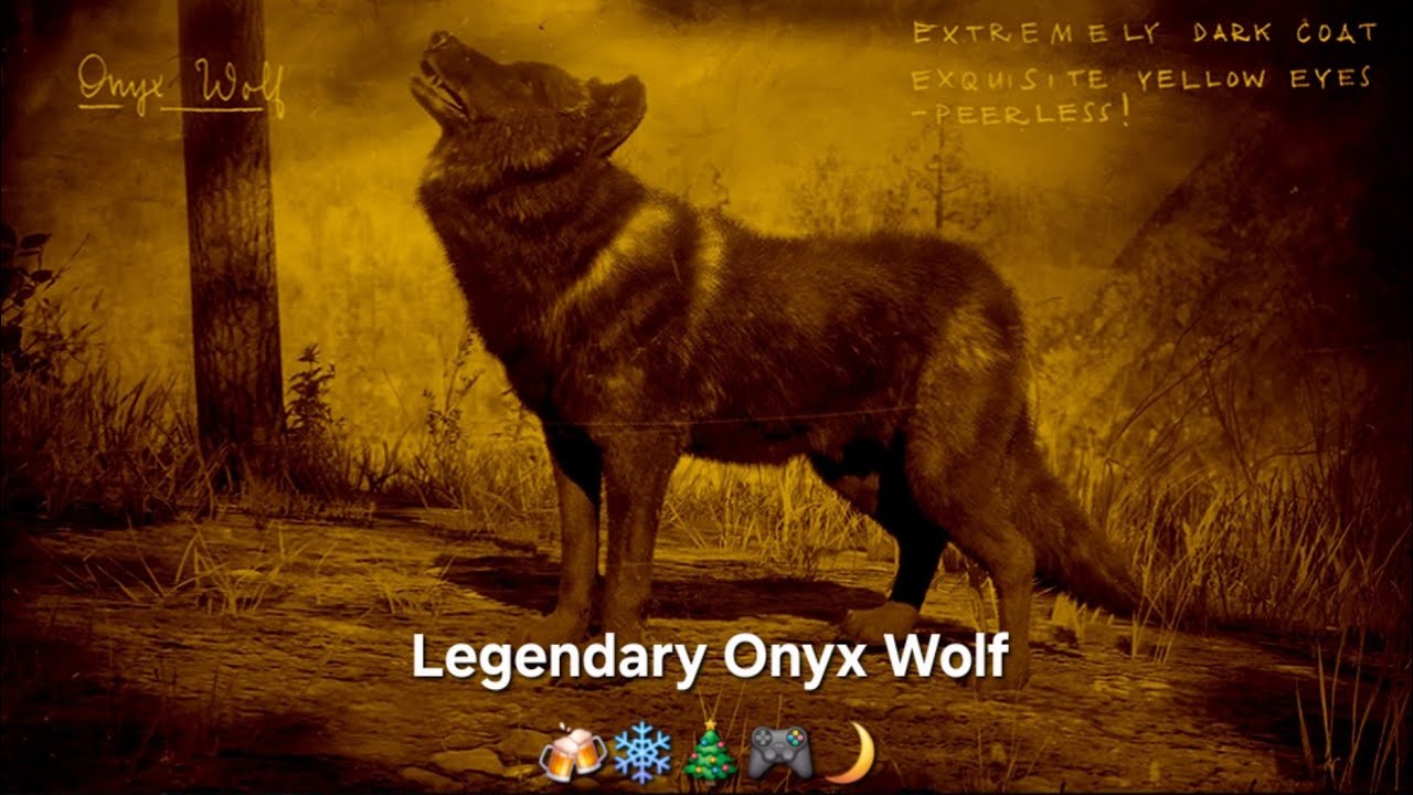 ⭐️Red Dead Redemption 2 (RDO) - Legendary Onyx Wolf (my 2nd favorite) [FREE ROAM LEGENDARY ANIMAL]