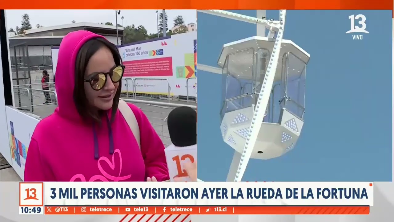 3 mil personas llegaron a la rueda de la fortuna en Viña del Mar