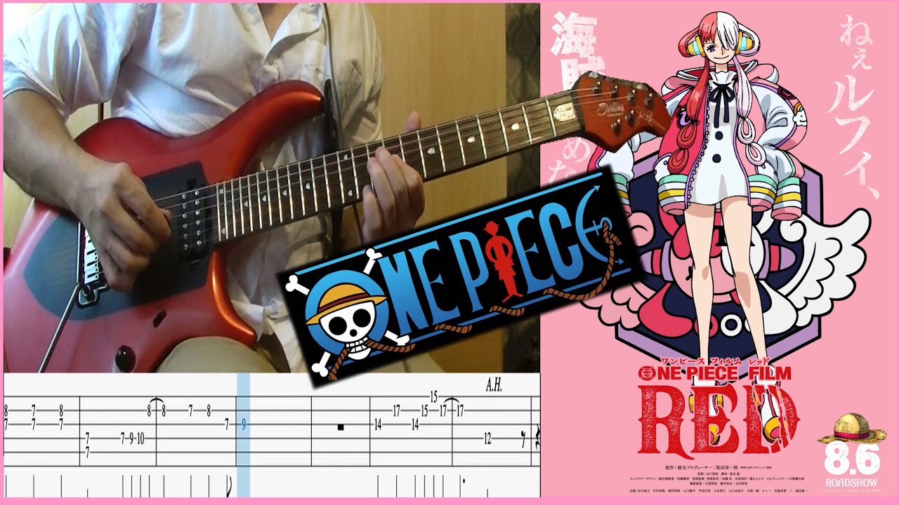New Genesis (新時代)- Ado [Full Song] | One Piece FILM RED | Guitar Cover and Tutorial [TABS on screen]