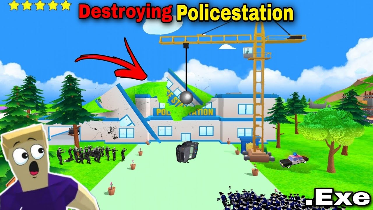 Destroying police station in dude theft wars | dude theft wars .exe