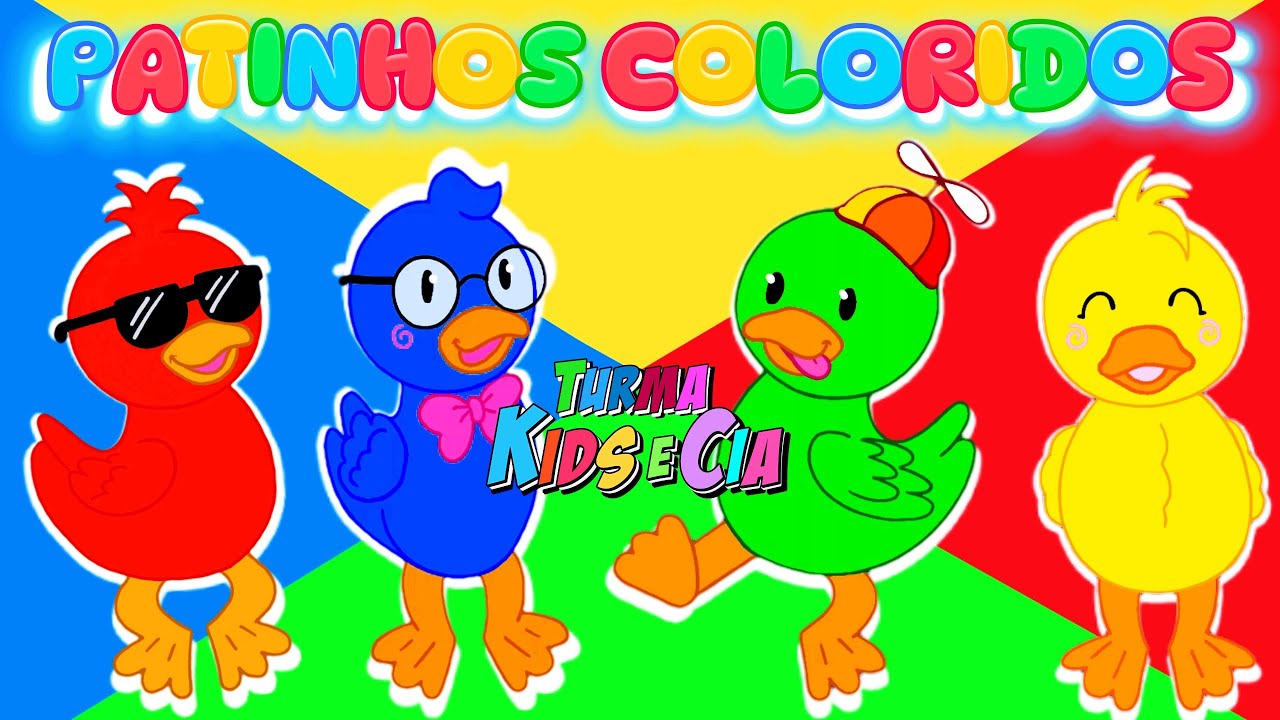 Aprendendo as Cores com Patinhos Coloridos | Turma Kids e Cia