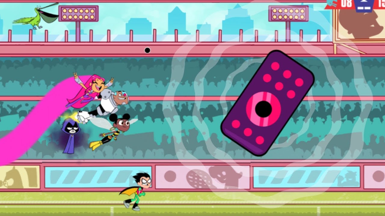 Teen Titans Go: Zapping Run - Take The Remote Away From Control Freak (CN Games)