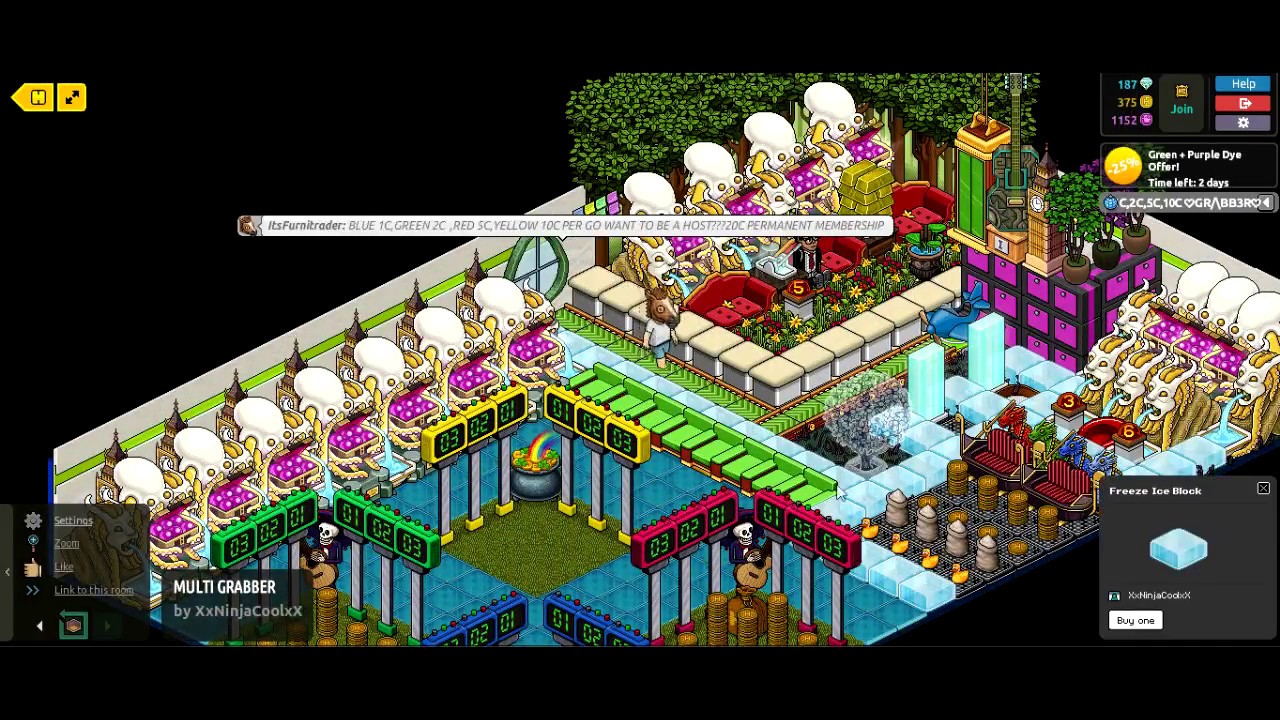 Habbo Hotel: BAD LUCK IN COIN GRABBERS!