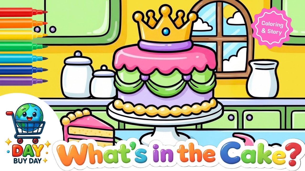 Who’s the Cake King Today?👑🍰 | Day Buy Day Coloring & Stories for Children