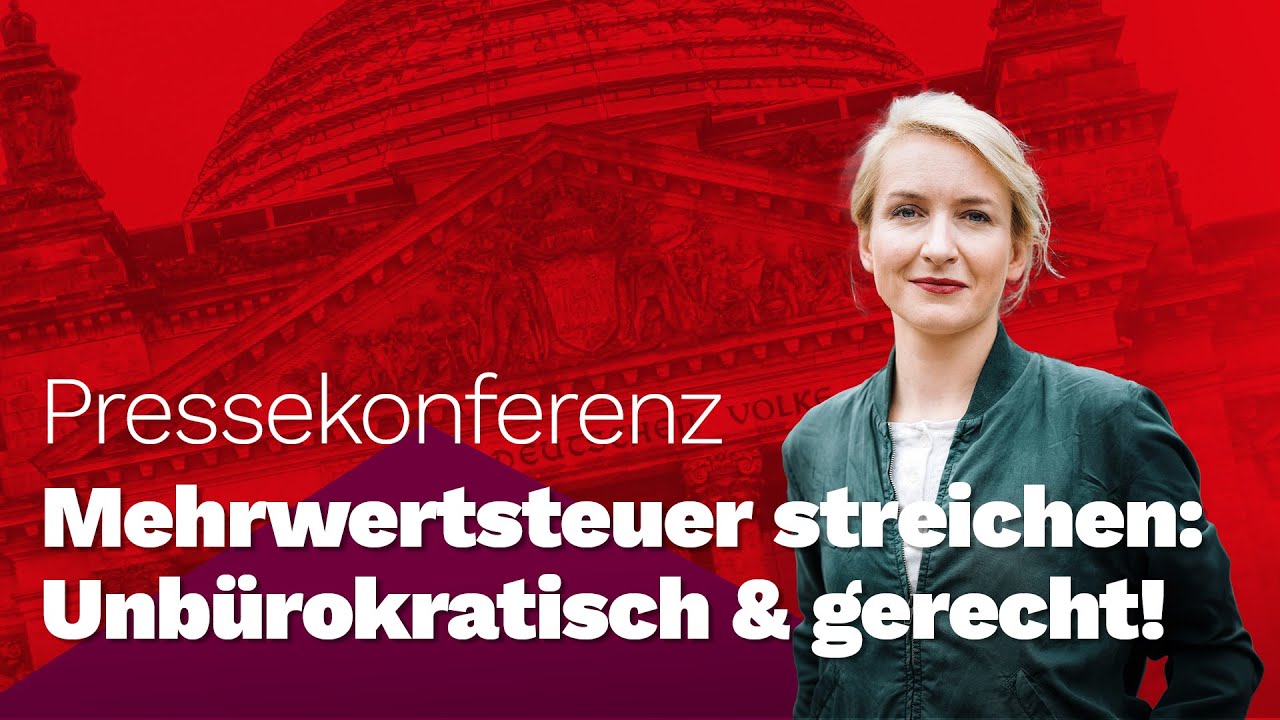 Mehrwertsteuer abschaffen! Pressekonferenz mit Ines Schwerdtner