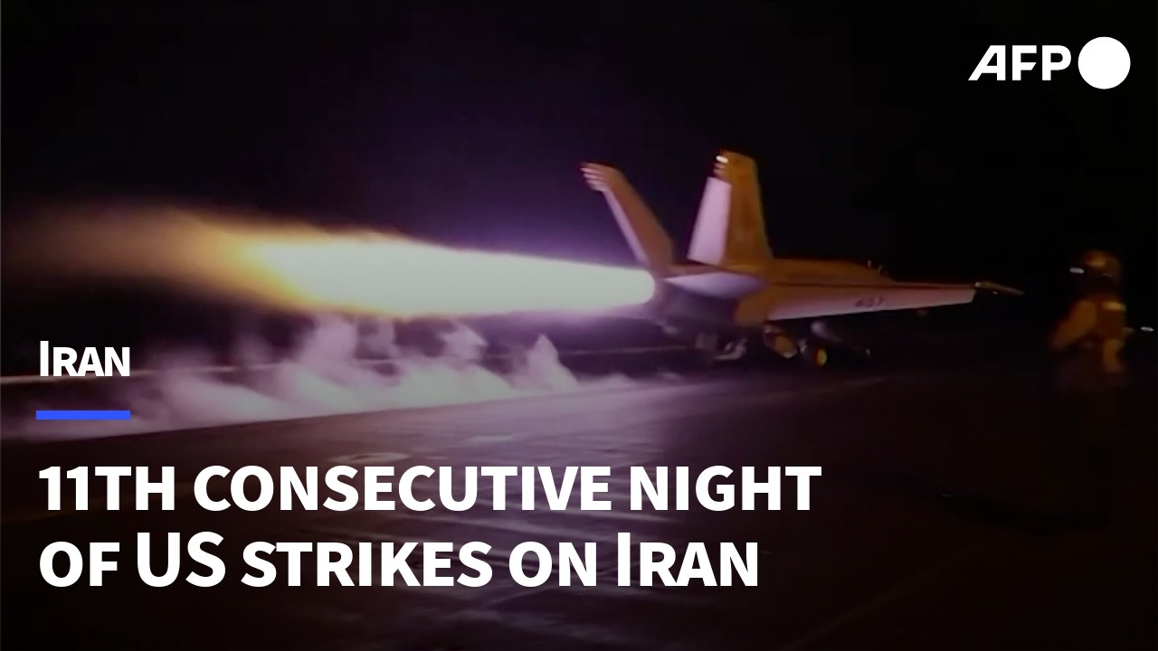 US military strikes Iranian targets for 11th consecutive night | AFP