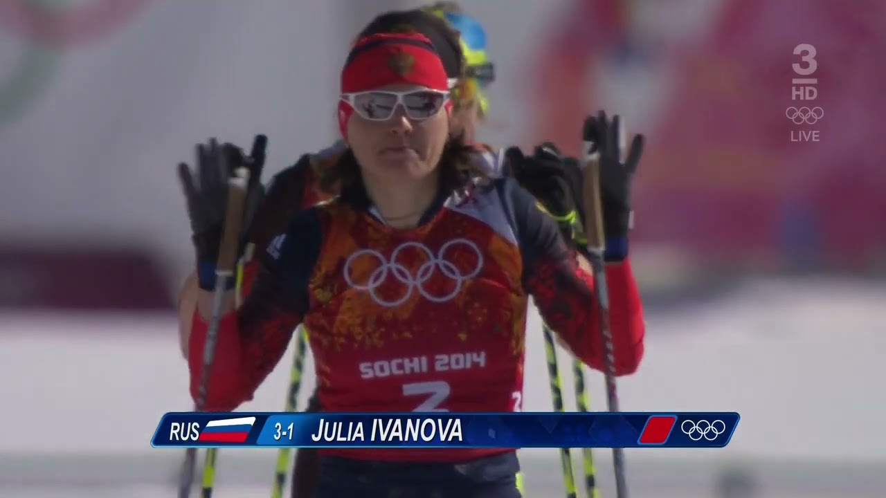 L&auml;ngdskidor OS Sotji 2014 Damer 4x5km Stafett