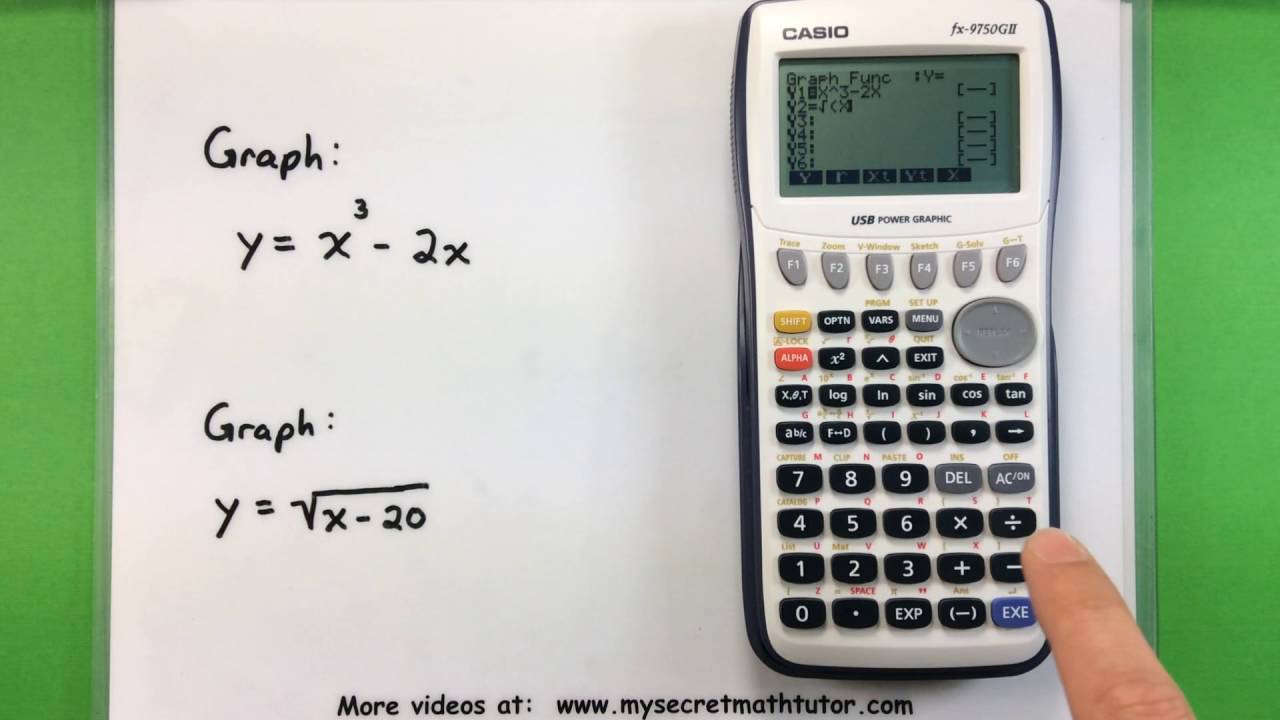 Основы математики: построение графиков с помощью калькулятора Casio fx-9750GII