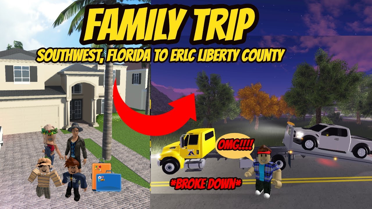 Southwest, Florida Roblox l Family Trip to ERLC Rp *BROKEN CAR*