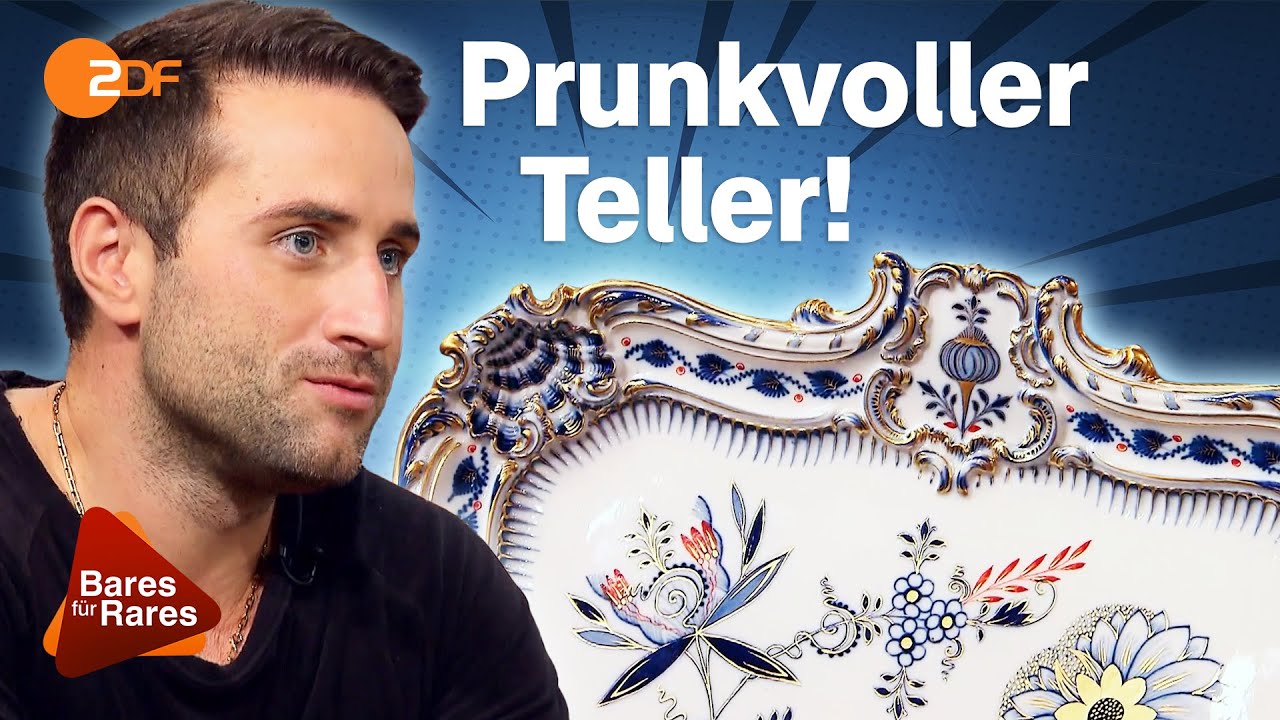160 Jahre altes Tablett von Meissen: Gold und Zwiebelmuster! | Bares für Rares