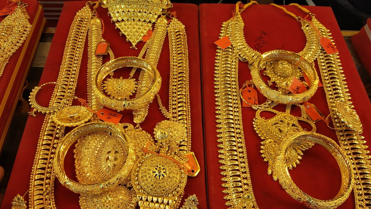 সবচেয়ে কম বাজেটে গোল্ড ডিজাইনের সলিড গোল্ড প্লেটেড ব্রাইডাল সেট কালেকশন/Gold design gold plated set
