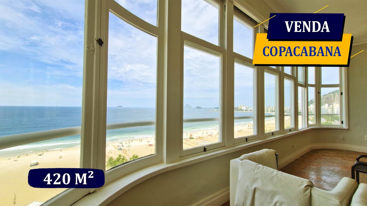 PRAIA DE COPACABANA VISTA INCRÍVEL LUXUOSOS 420M2 REFORMADÍSSIMOS 4 SUÍTES 7 BANHEIROS 2 VAGAS P24H