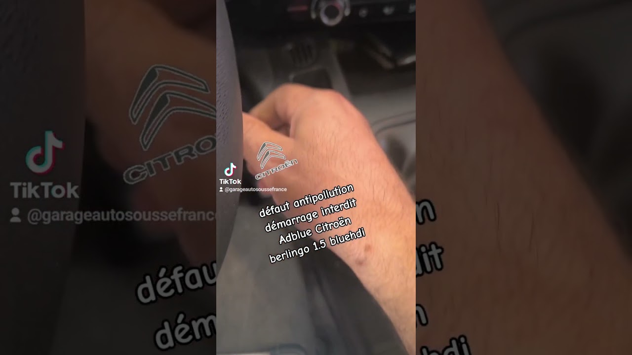 défaut antipollution démarrage interdit Adblue Citroën berlingo 1.5  bluehdi calculateur  md1csoo3