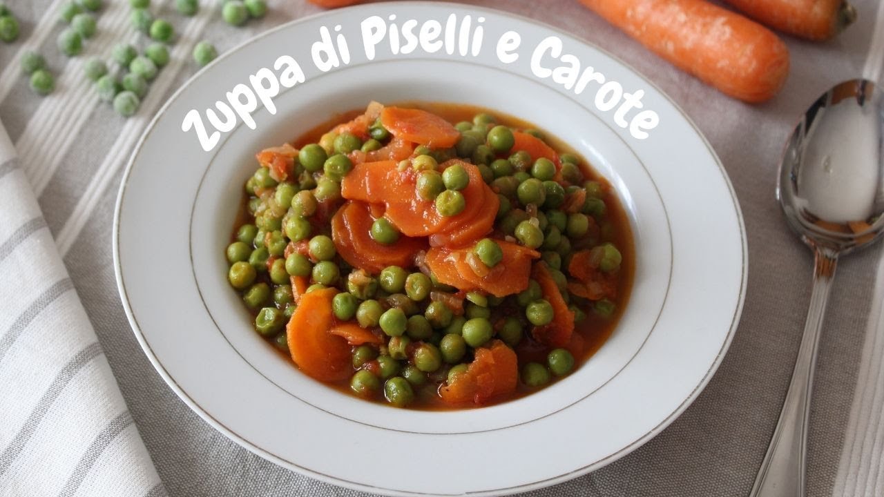Una DELIZIOSA RICETTA con PISELLI! ZUPPA DI PISELLI e CAROTE Bontà e salute, ricetta facile e veloce