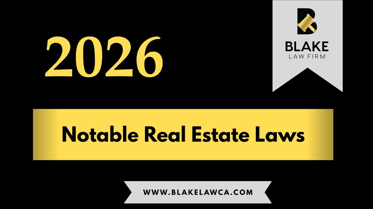2026 - Notable New Real Estate Laws