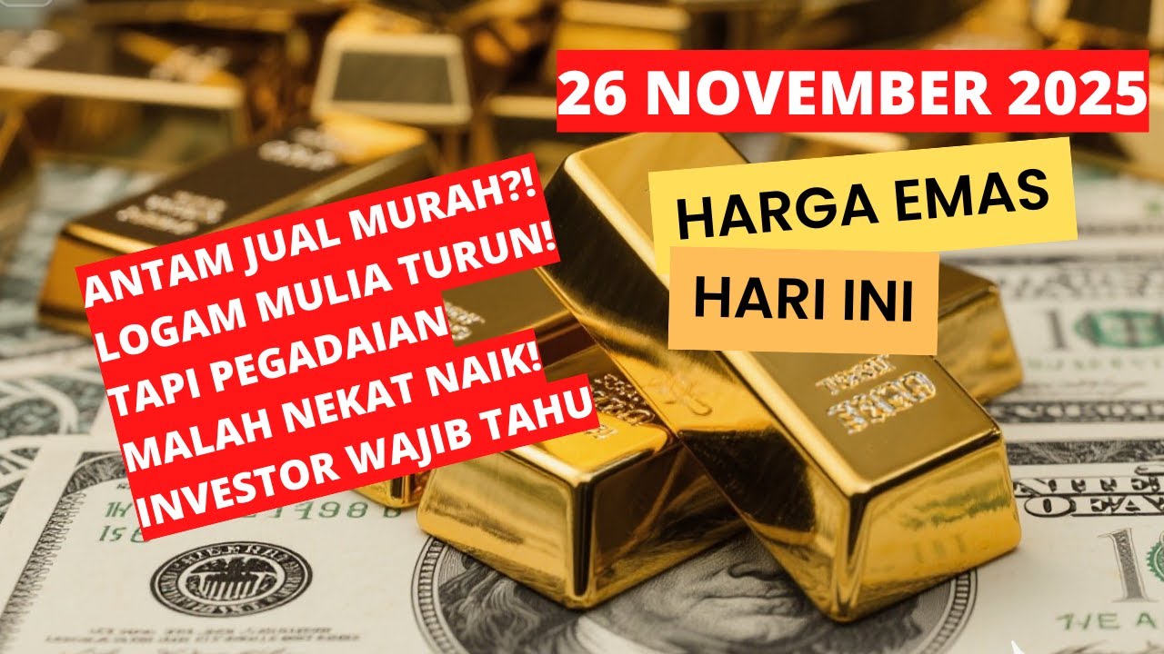 Harga Emas Terkini 26 november 2025: ANTAM Di Logam Mulia & UBS atau Galeri24 Lebih Menguntungkan?