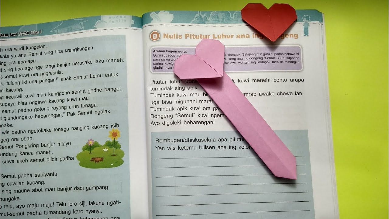 Cara Membuat Origami Pembatas Buku Bentuk Hati 2 - Farah SN