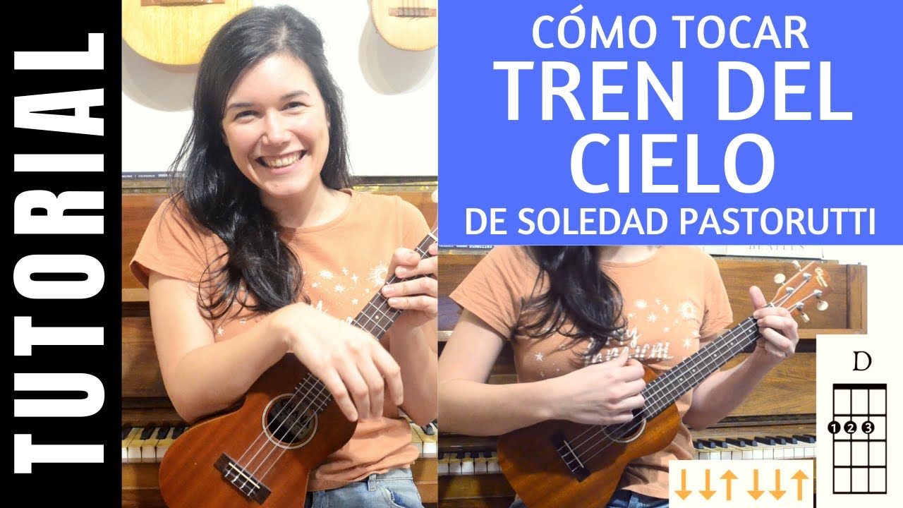 cómo tocar TREN DEL CIELO de SOLEDAD PASTORUTTI en ukelele tutorial