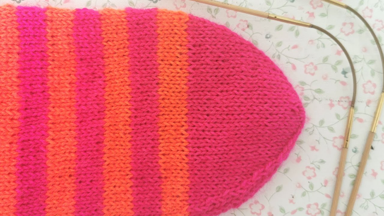 Bandspitze stricken mit CrasyTrio/Rundstrick/Neko Nadeln | Socken stricken