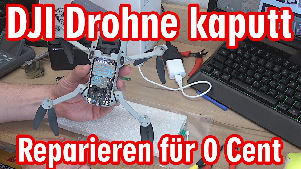 DJI Drohne kaputt 😕️ Reparieren für 0 Cent 👍️ Drohne lässt sich nicht einschalten
