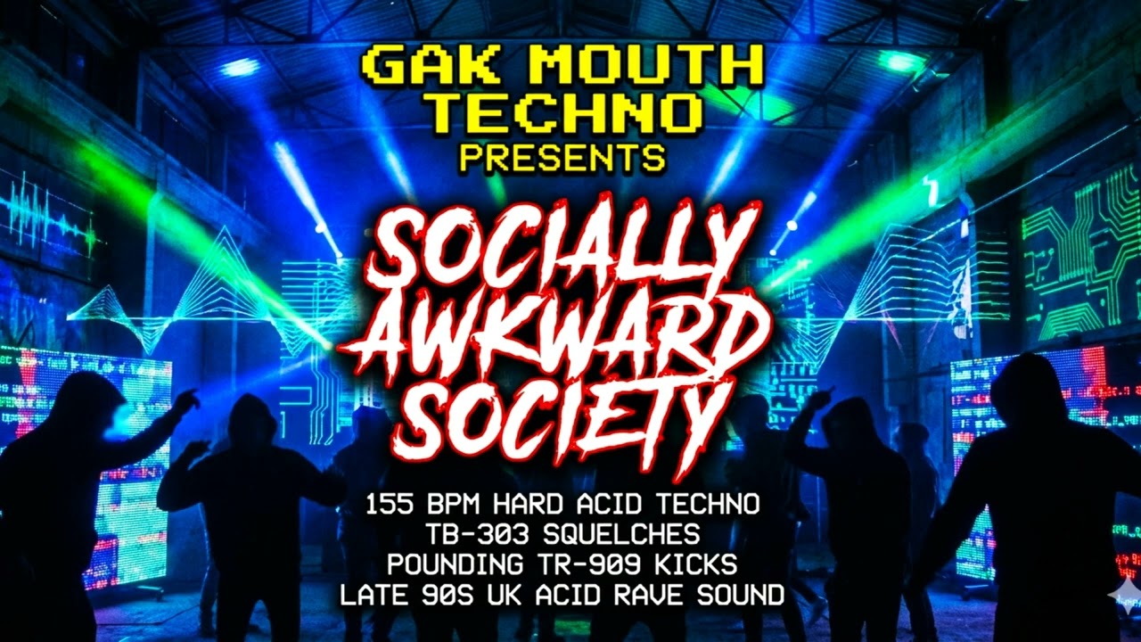 SOCIALLY AWKWARD SOCIETY | 155 BPM Hard Acid Techno - Raw UK Rave