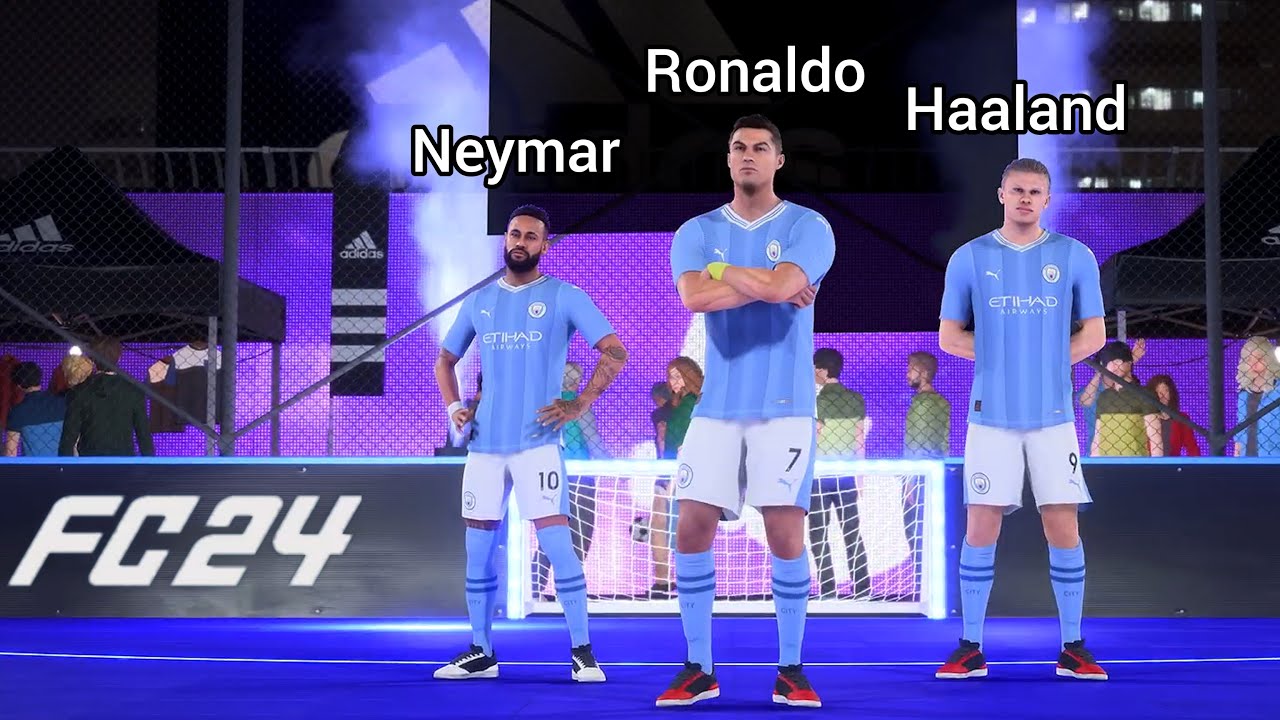 FC 24 VOLTA - Ronaldo Neymar Haaland vs Pele Zidane Shearer - VOLTA 3v3