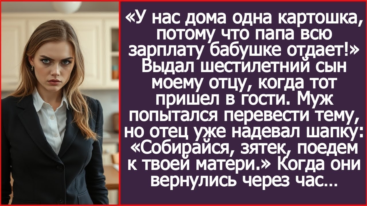 «У нас дома одна картошка, потому что папа всю зарплату бабушке отдает!» Выдал сын моему отцу.